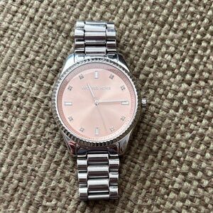 Michael Kors Silver and Peach Watch